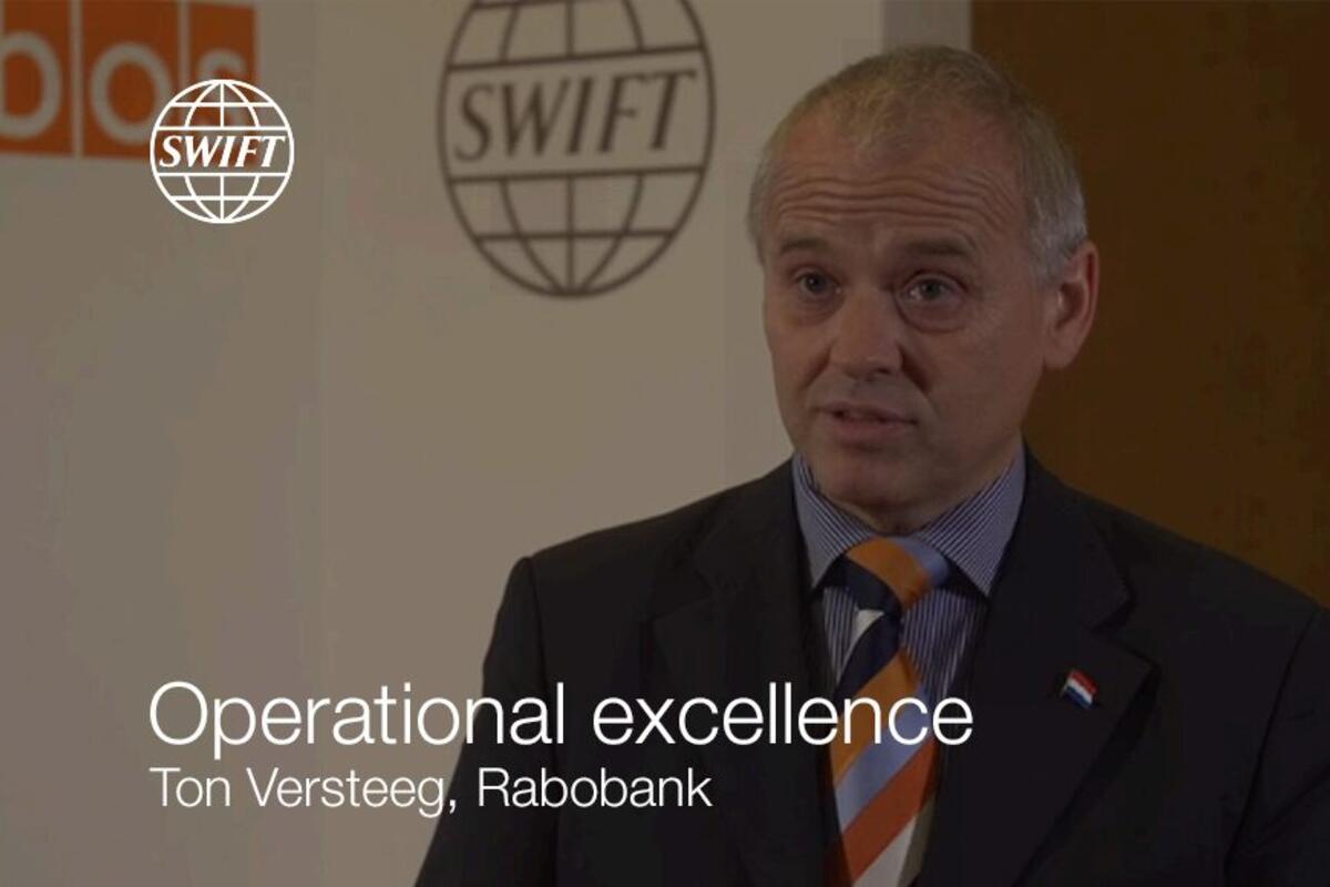 Ton Versteeg from Rabobank on Swift Services - Operational excellence