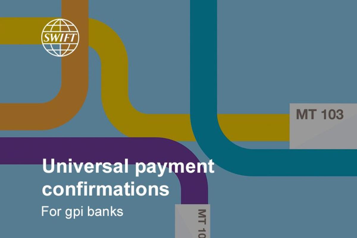 Universal payment confirmations - for gpi banks