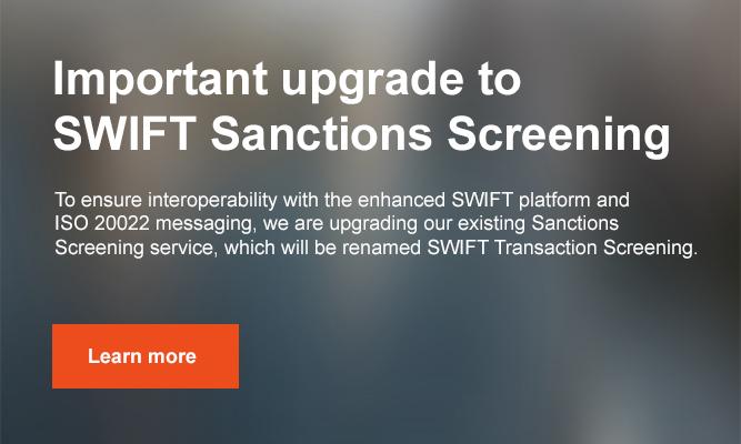 Swift Sanctions Screening