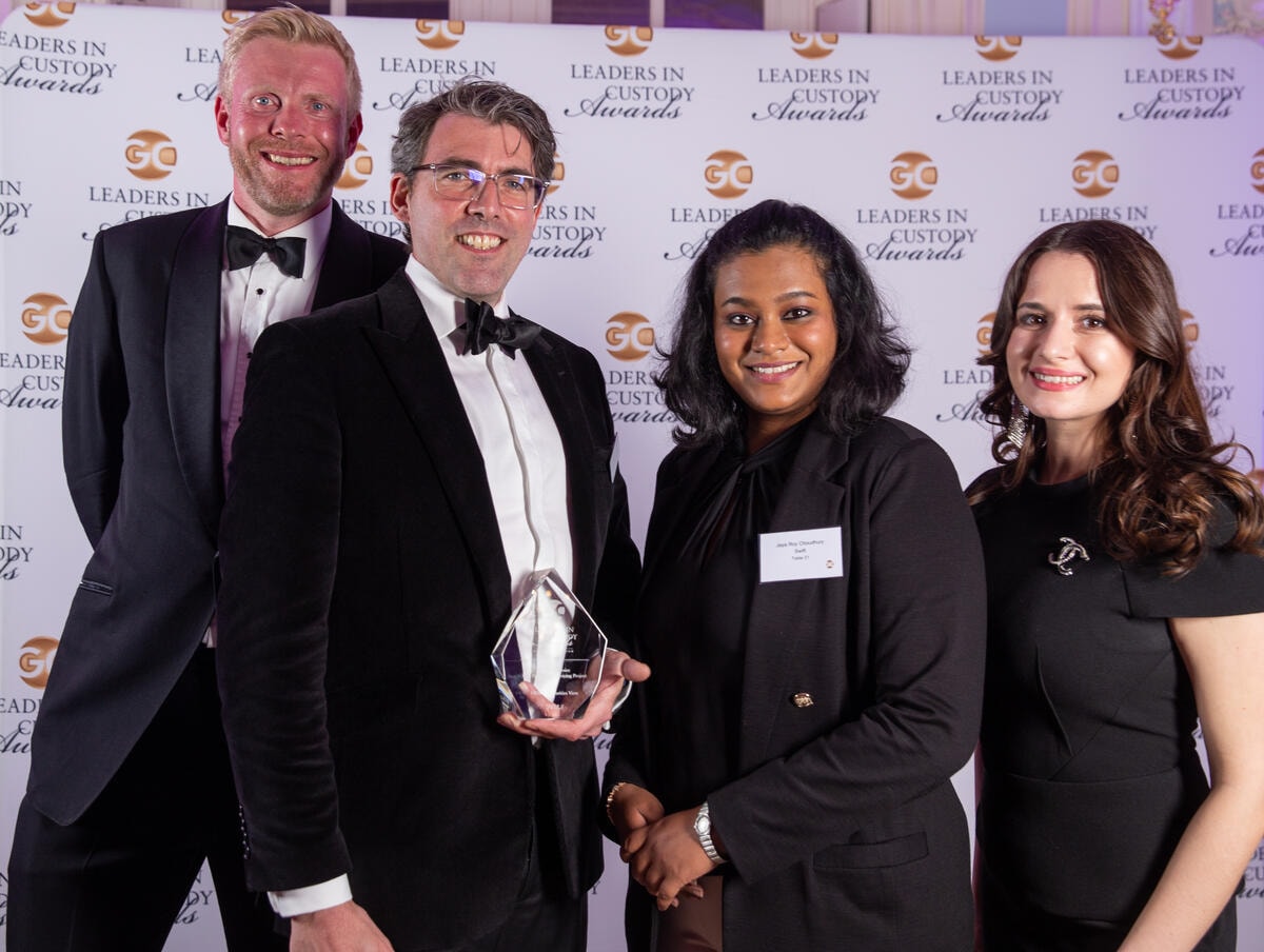 Swift Securities View won Best New Asset Servicing Project at Global Custodian’s Leaders in Custody awards 2023 Swift Securities View won Best New Asset Servicing Project at Global Custodian’s Leaders in Custody awards 2023