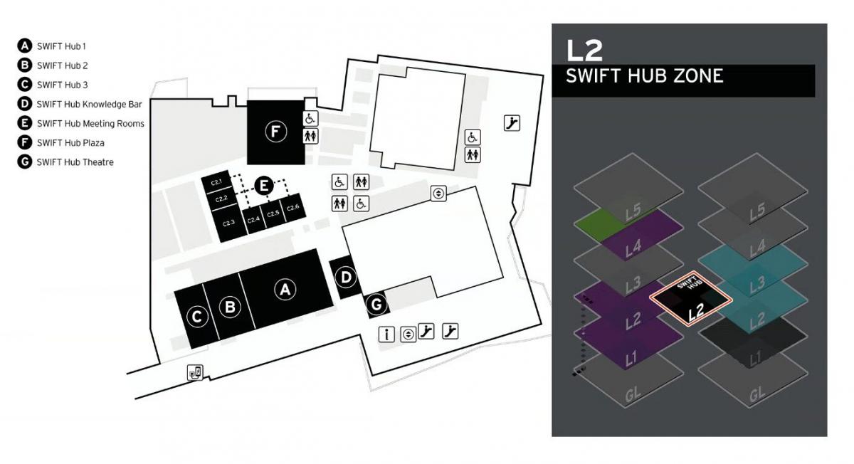 SWIFT at Sibos - SWIFT Hub floor plan