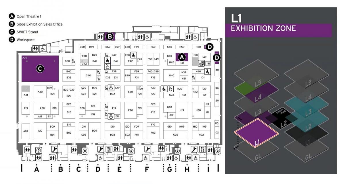 SWIFT at Sibos - SWIFT Stand floor plan