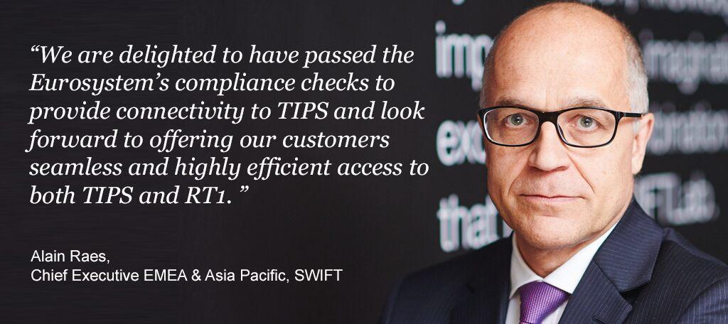 Alain Raes, Chief Executive EMEA & Asia Pacific, Swift Alain Raes, Chief Executive EMEA & Asia Pacific, Swift