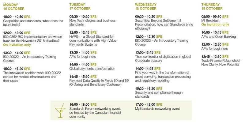 Standards Forum programme 2017