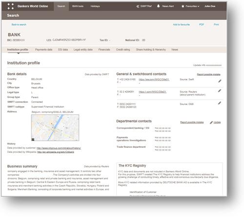 SWIFTRef Bankers World Online SWIFTRef Bankers World Online